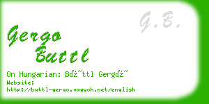 gergo buttl business card